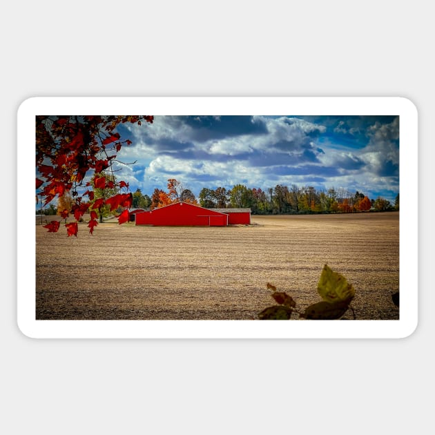 Red Barn Sticker by SAINTSPHOTOS